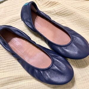 Tieks California Navy Leather Ballet Flats - With Box